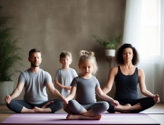Family yoga practice