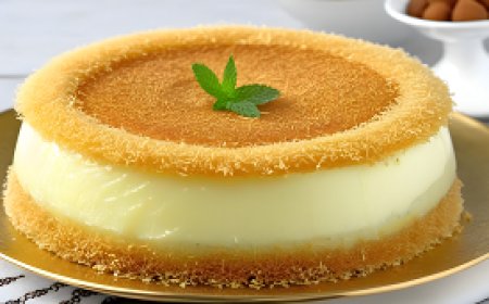 Knafeh with cream, the favorite Eid dessert
