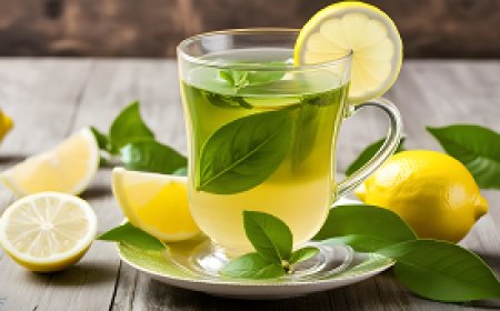 شاي أخضر بالليمون مشروب صحي ومنعش