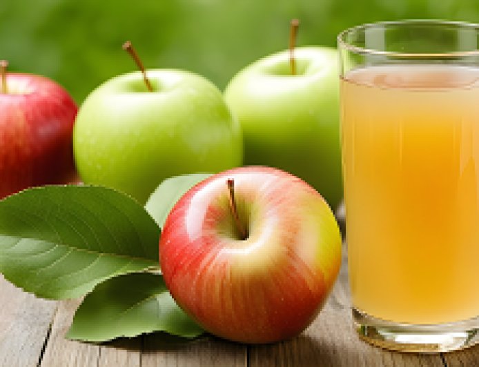 Natural apple juice promotes health and vitality