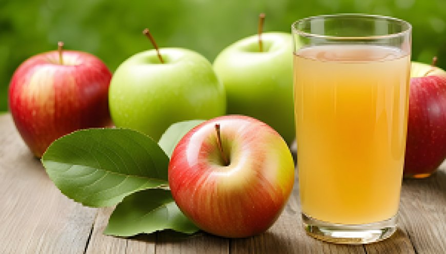 Natural apple juice promotes health and vitality