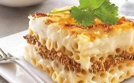 مكرونة مع بشاميل لذيذة في دقائق