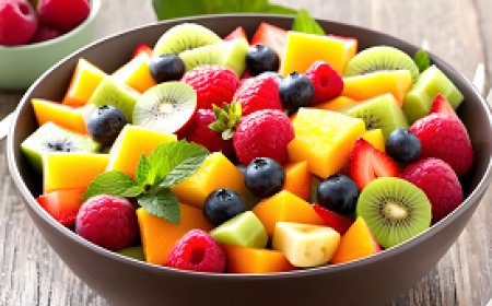 Healthy and delicious assorted fruit salad