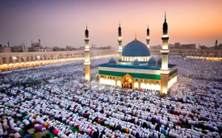 The Muslims' celebrations of Eid al-Fitr and its spiritual atmosphere