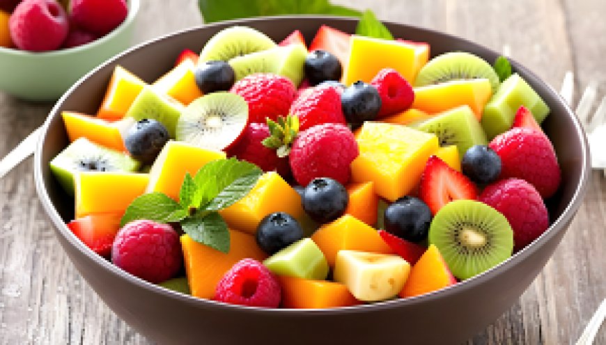 Healthy and delicious assorted fruit salad