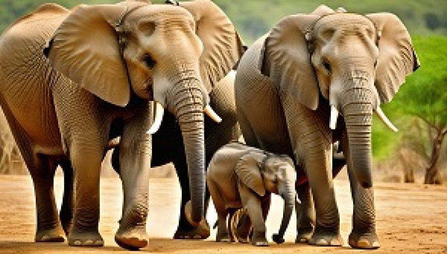 How do elephants take care of their young