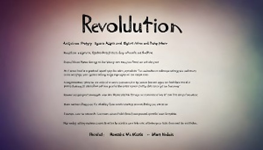 Activation Poetry: Revolution against Rhyme and Meter